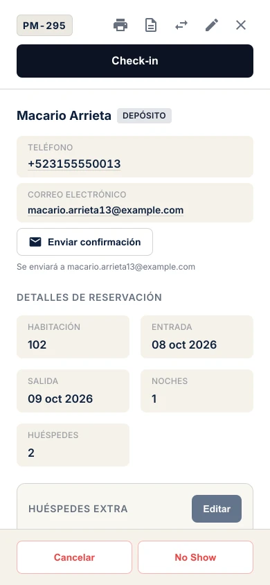 Check-in de un huésped desde el celular con Suitera