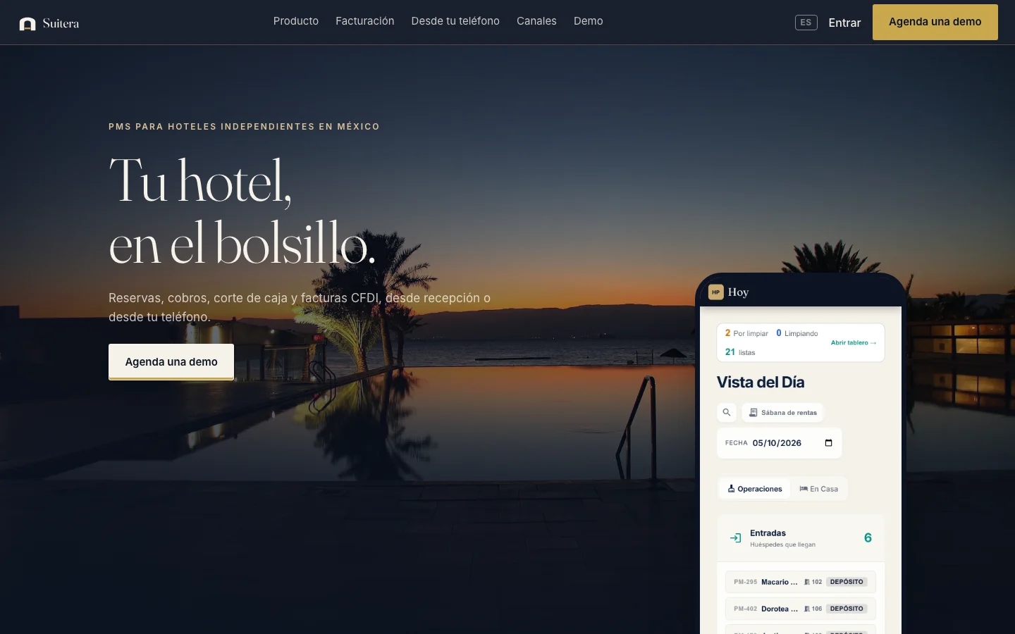 El sitio de Suitera: tu hotel, en el bolsillo